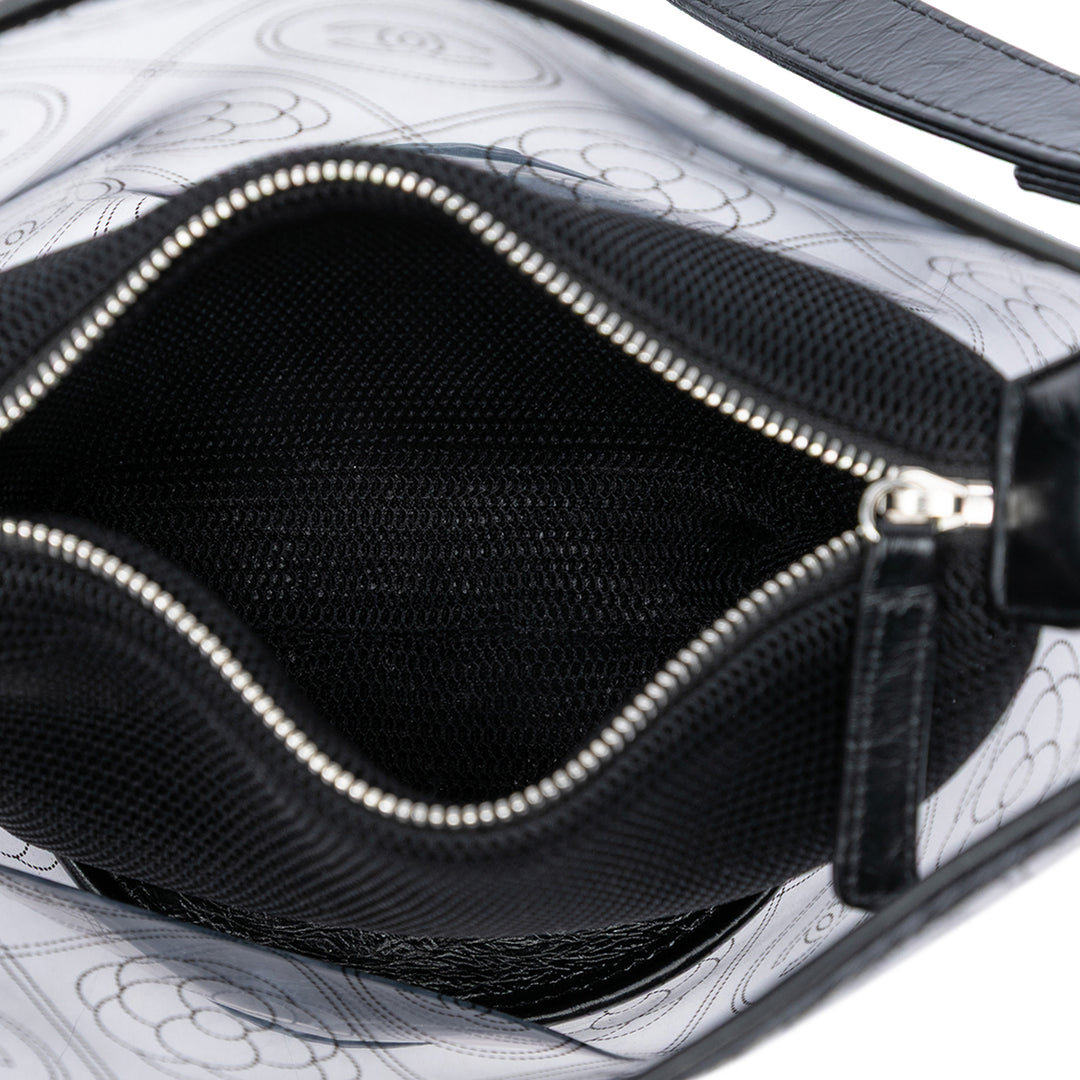 Chanel Small PVC et Crumpled Cuir de veau Camellia Coco Bucket Sac