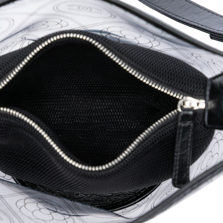 Chanel Small PVC et Crumpled Cuir de veau Camellia Coco Bucket Sac
