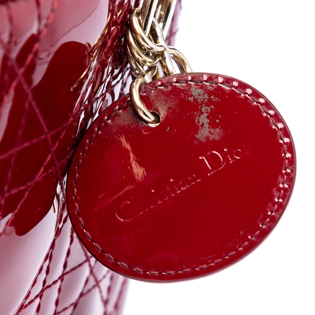 Dior Mini Cuir verni Cannage Lady Dior