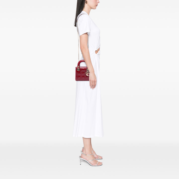 Dior Mini Cuir verni Cannage Lady Dior