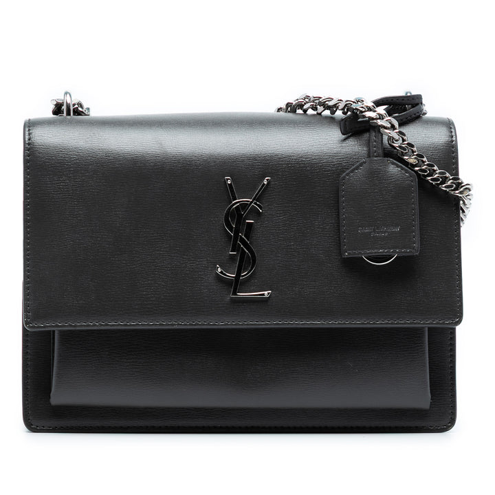 Saint Laurent Medium Smooth Cuir Monogram Sunset Sac porté croisé Noir – GABY PARIS Authentique