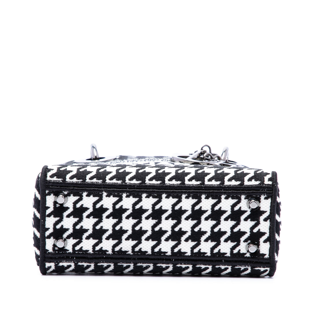 brodé Houndstooth Lady D-Lite Mini Blanc
