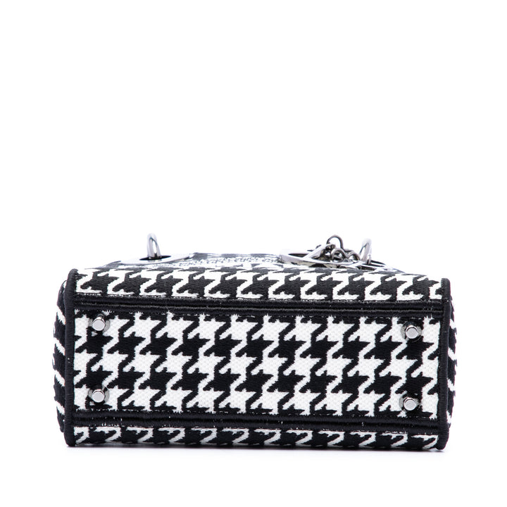 brodé Houndstooth Lady D-Lite Mini Blanc