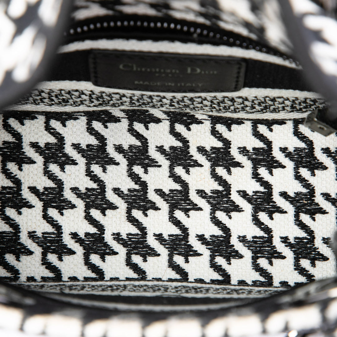 brodé Houndstooth Lady D-Lite Mini Blanc