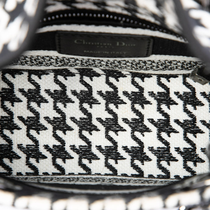 brodé Houndstooth Lady D-Lite Mini Blanc