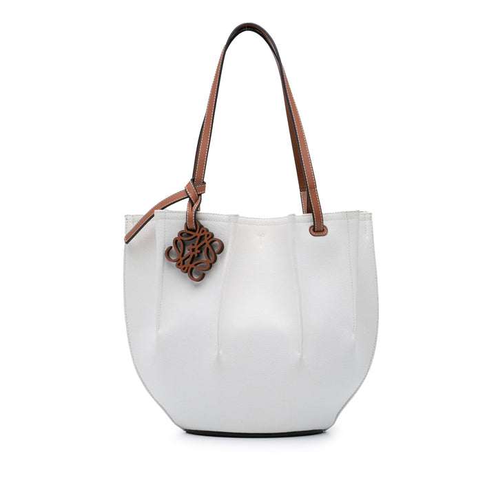 Paulas Ibiza Denim Shell Basket Tote White - Gaby Paris