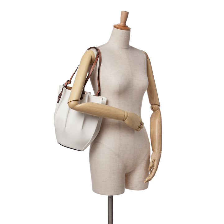 Paulas Ibiza Denim Shell Basket Tote White - Gaby Paris