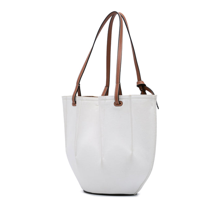 Paulas Ibiza Denim Shell Basket Tote White - Gaby Paris