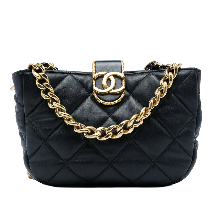 Chanel CC Matelassé Chaîne Hobo Sac Cuir d'agneau
