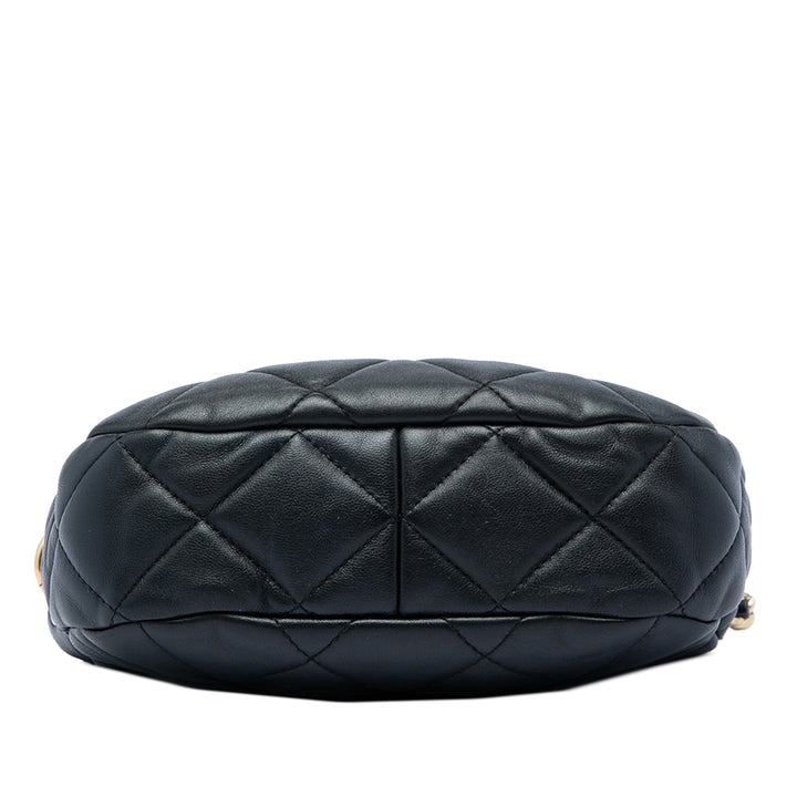 Chanel CC Matelassé Chaîne Hobo Sac Cuir d'agneau