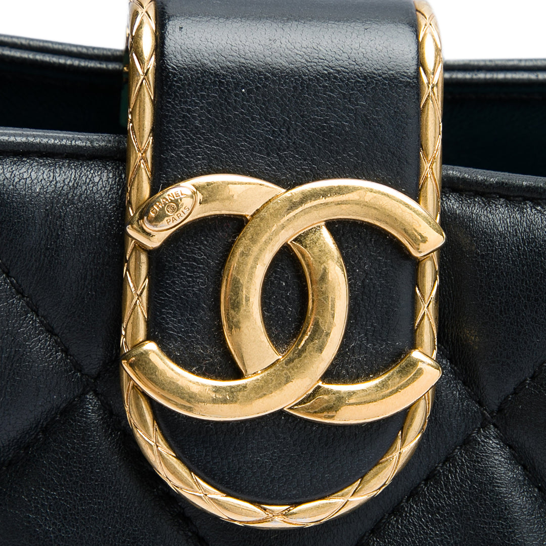 Chanel CC Matelassé Chaîne Hobo Sac Cuir d'agneau