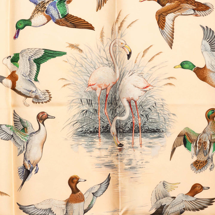 Hermès Halte En Camargue Soie Foulard 90