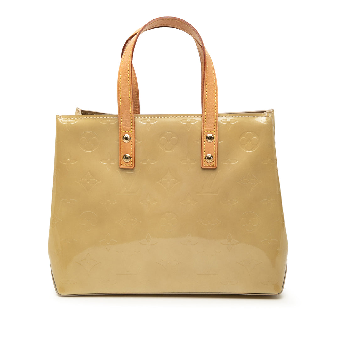 Reade PM Cuir verni Monogram Beige