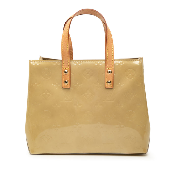 Reade PM Cuir verni Monogram Beige