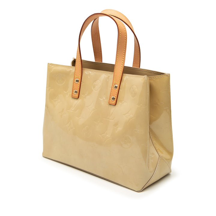 Reade PM Cuir verni Monogram Beige