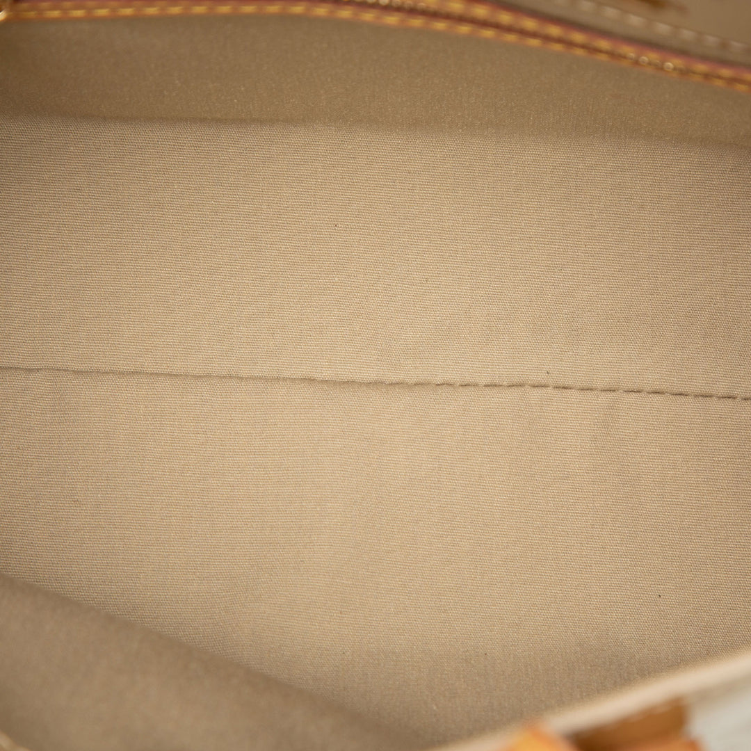 Reade PM Cuir verni Monogram Beige