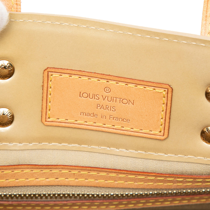 Reade PM Cuir verni Monogram Beige