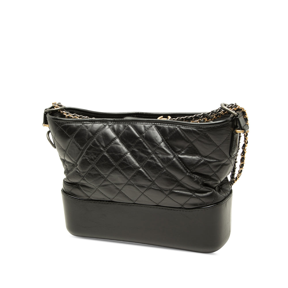 Chanel Sac bandoulière vieilli Gabrielle Moyen Cuir de veau Noir – vue 2 – GABY PARIS