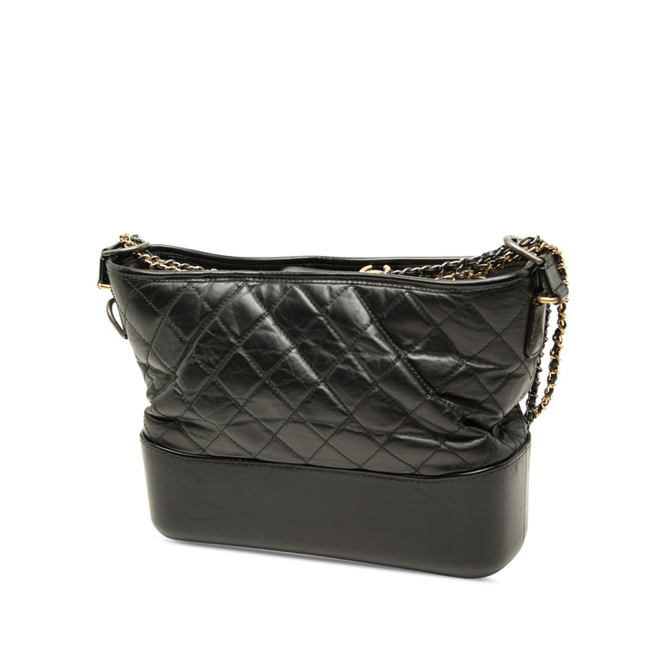 Chanel Sac bandoulière vieilli Gabrielle Moyen Cuir de veau Noir – vue 2 – GABY PARIS