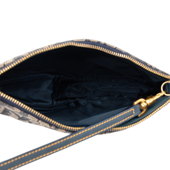 Dior Diorissimo Saddle Pochette Mini Bleu – vue 4 – GABY PARIS