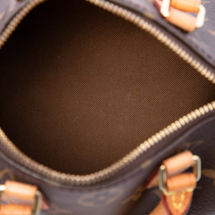 Louis Vuitton Sac à main Speedy Bandouliere Monogram Nano Marron – vue 4 – GABY PARIS