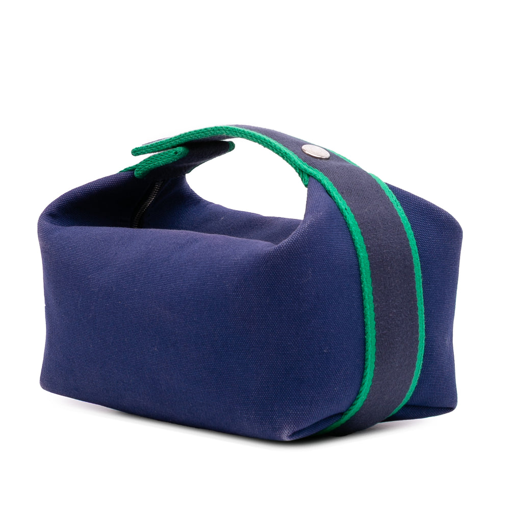 Hermès Small Toile Bride A Brac Étui Bleu – GABY PARIS Authentique