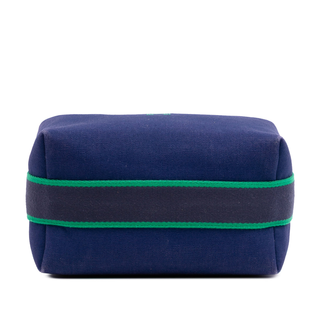 Hermès Small Toile Bride A Brac Étui Bleu – GABY PARIS Authentique