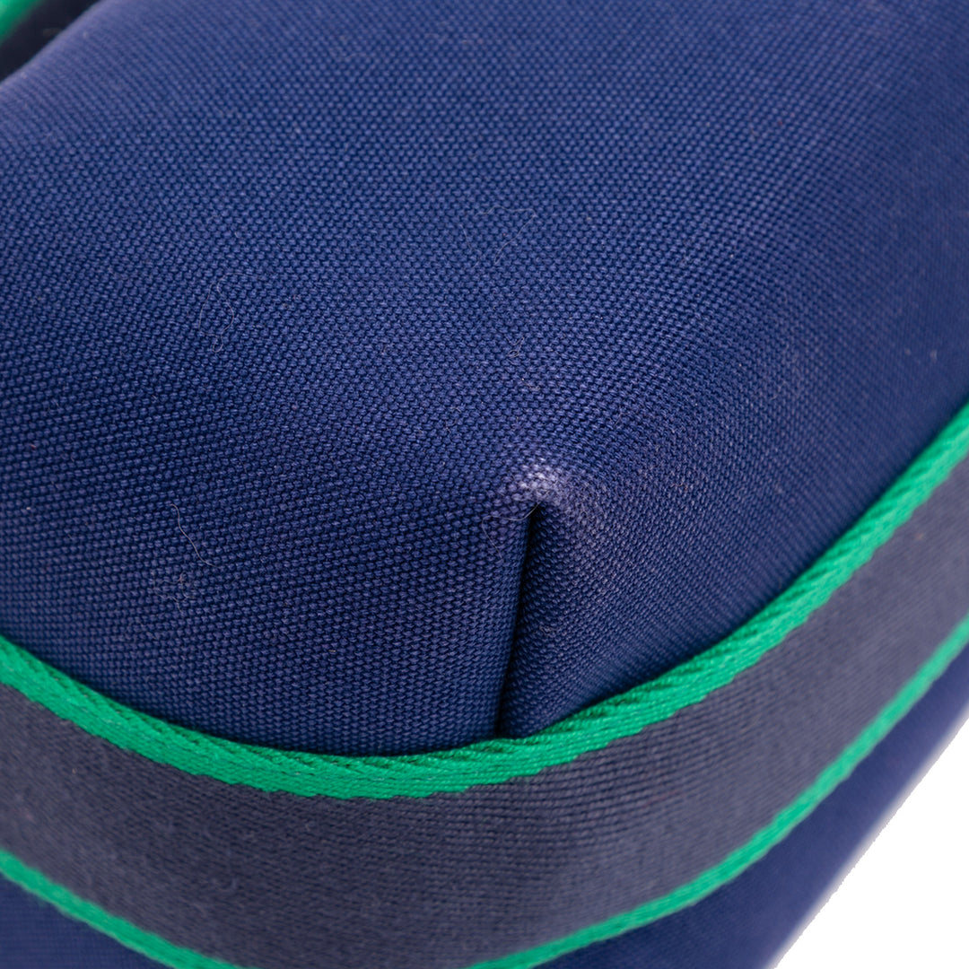 Hermès Small Toile Bride A Brac Étui Bleu – GABY PARIS Authentique