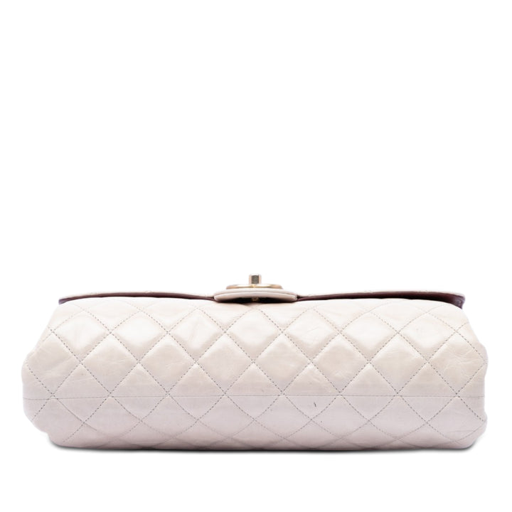 Chanel Jumbo CC Matelassé Cuir de veau Straight à rabat