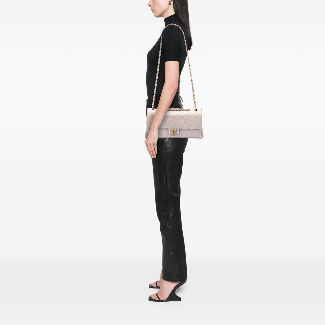 Chanel Jumbo CC Matelassé Cuir de veau Straight à rabat