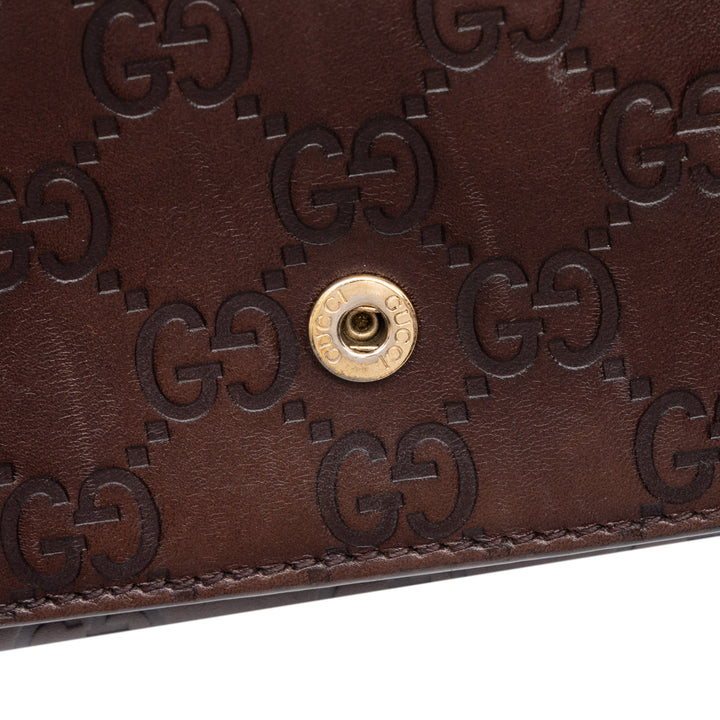 Gucci Guccissima Deux volets Double Portefeuille long Marron – vue 8 – GABY PARIS