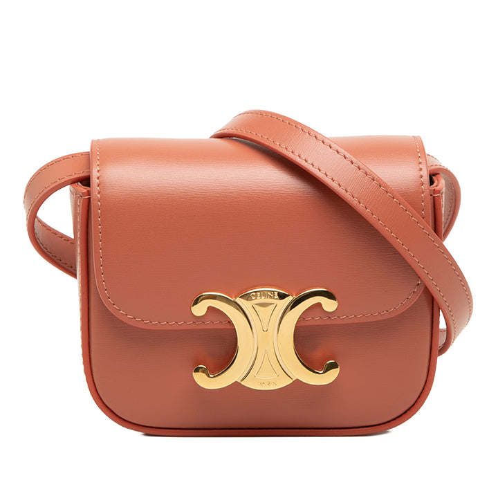 brillant Triomphe Sac Mini Cuir de veau Marron