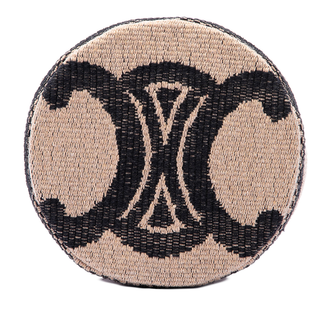 Celine Small Triomphe Raffia Drawstring Bucket Sac