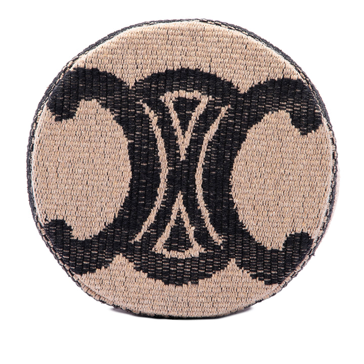 Celine Small Triomphe Raffia Drawstring Bucket Sac