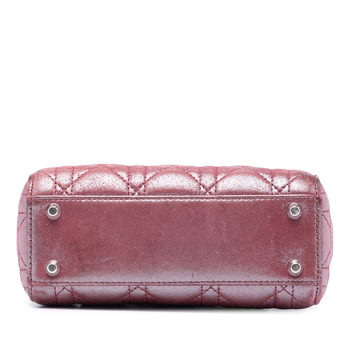 Dior Mini Iridescent Cuir d’agneau Cannage Lady Dior