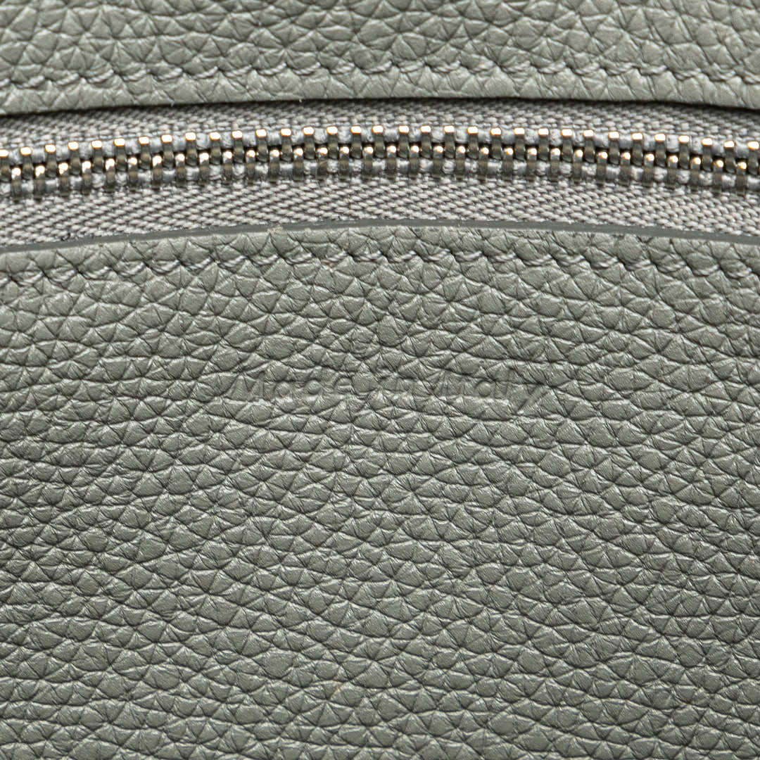 Small Leather Big Bag Gray - Gaby Paris