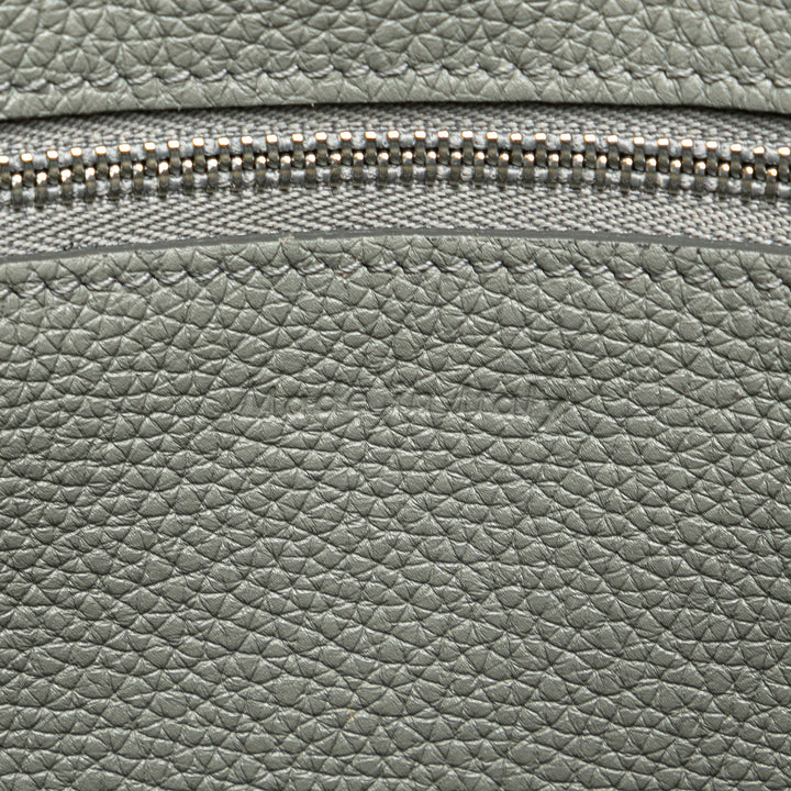 Small Leather Big Bag Gray - Gaby Paris