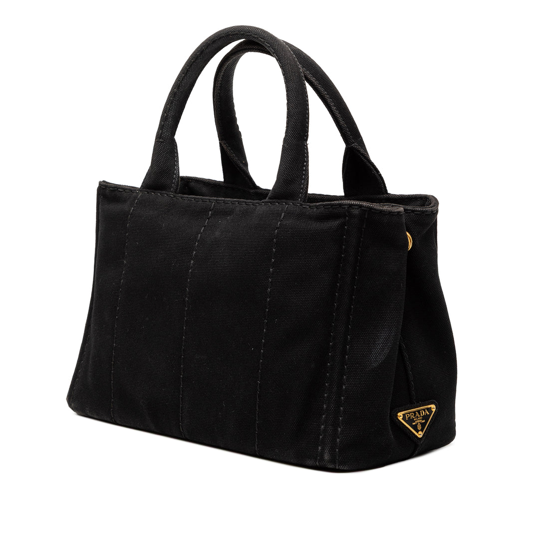 Prada Small Toile Canapa Logo Sac