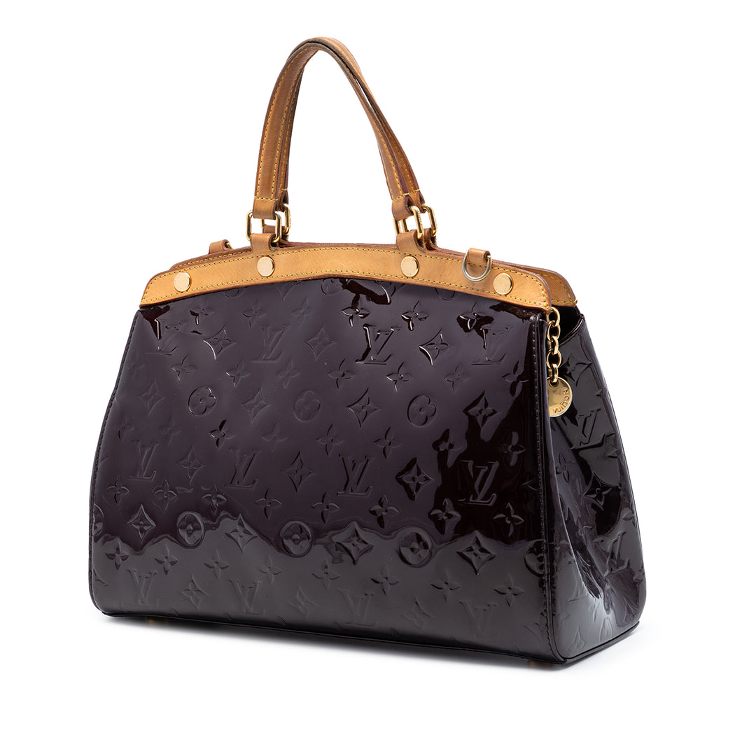Louis Vuitton Brea MM Cuir verni Monogram Violet – vue 2 – GABY PARIS