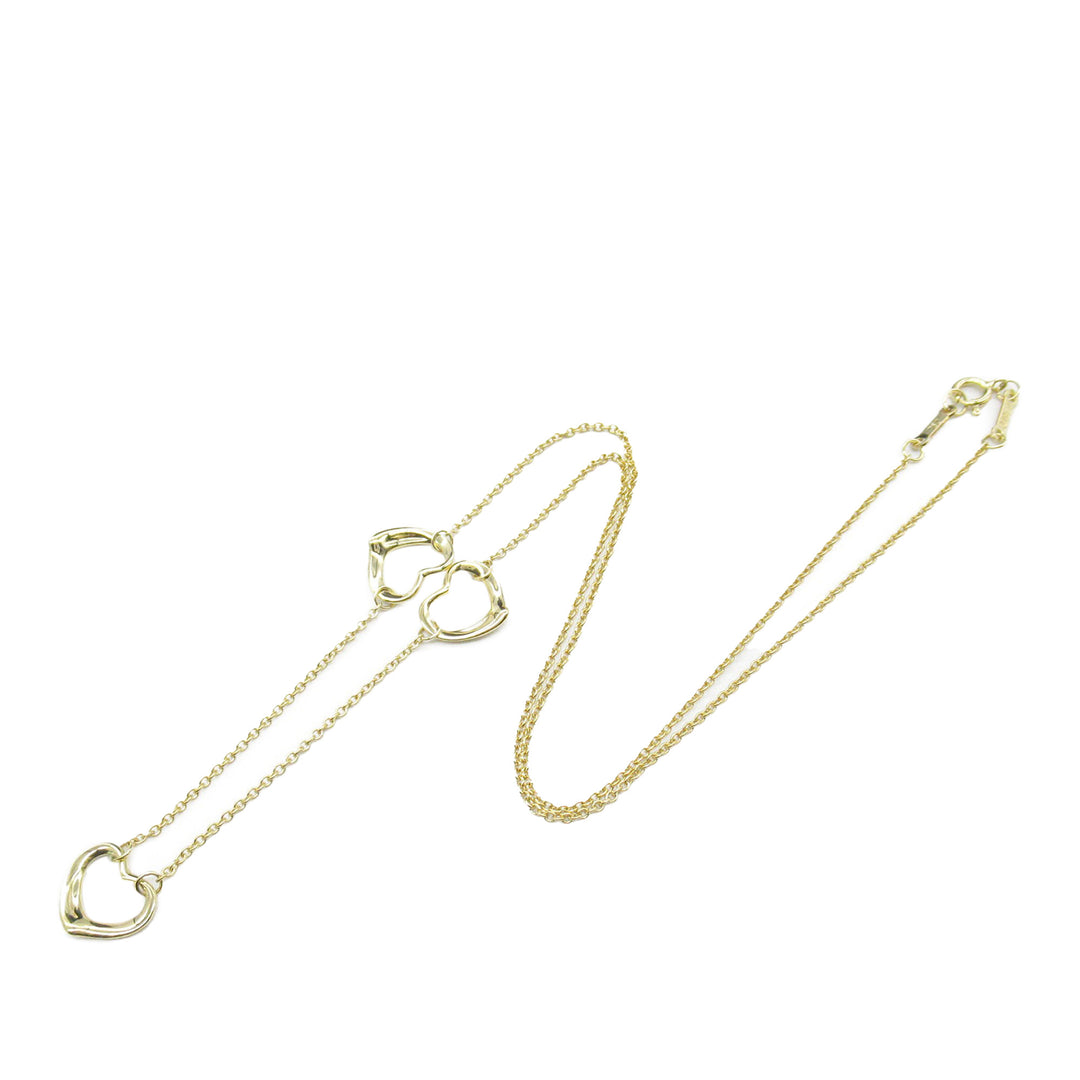 18K Yellow Gold Elsa Peretti Open Heart 3 Motifs Necklace Gold - Gaby Paris