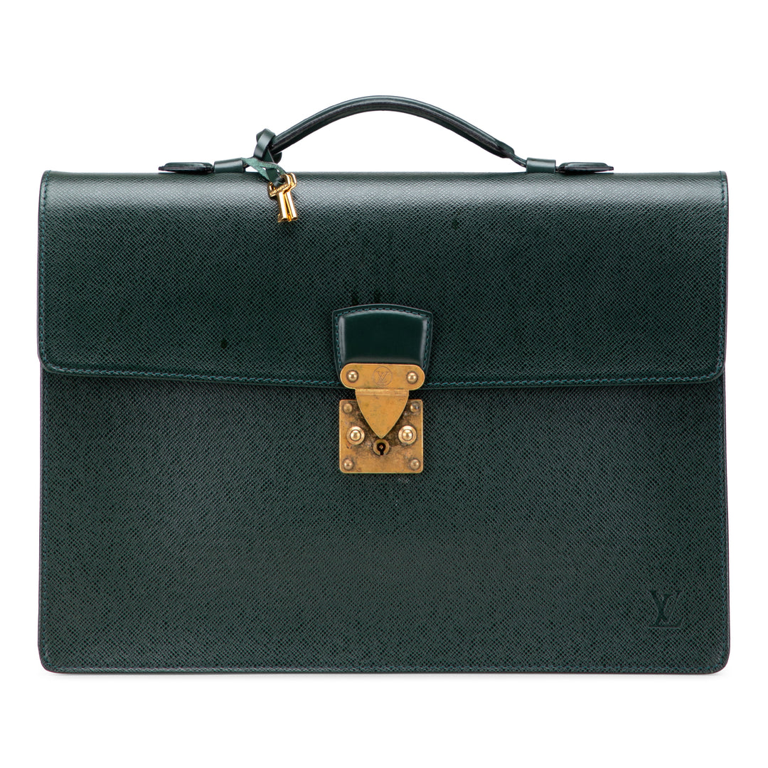 Taiga Serviette Kourad Briefcase Green - Gaby Paris