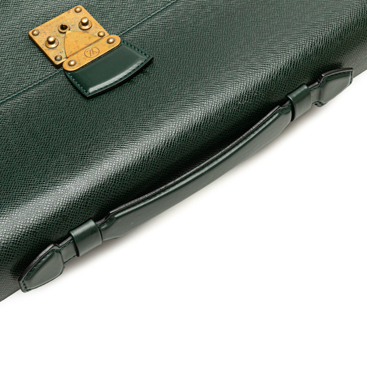 Taiga Serviette Kourad Briefcase Green - Gaby Paris