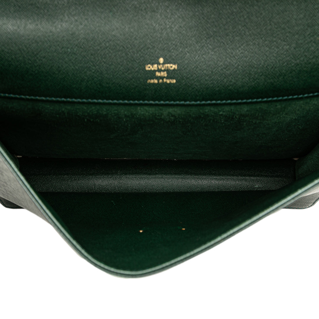 Taiga Serviette Kourad Briefcase Green - Gaby Paris