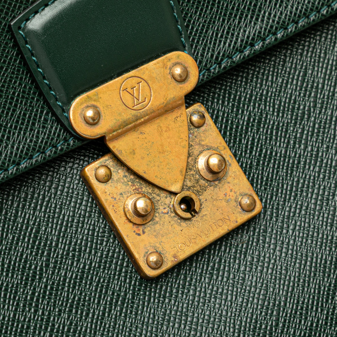 Taiga Serviette Kourad Briefcase Green - Gaby Paris