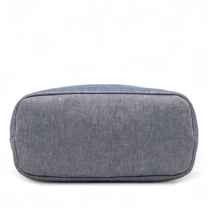 Quilted Denim Medallion Backpack Blue - Gaby Paris