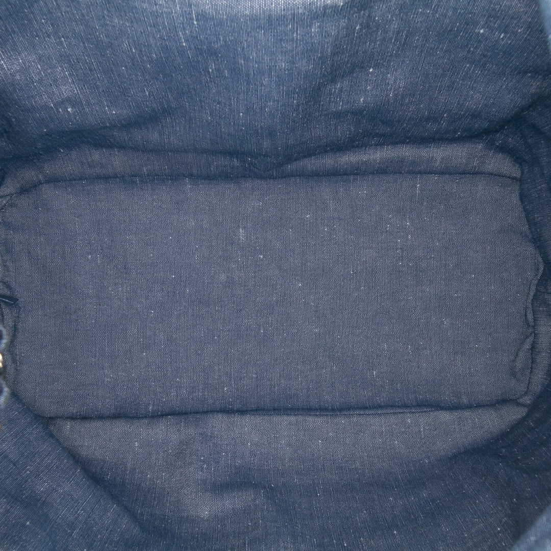 Quilted Denim Medallion Backpack Blue - Gaby Paris