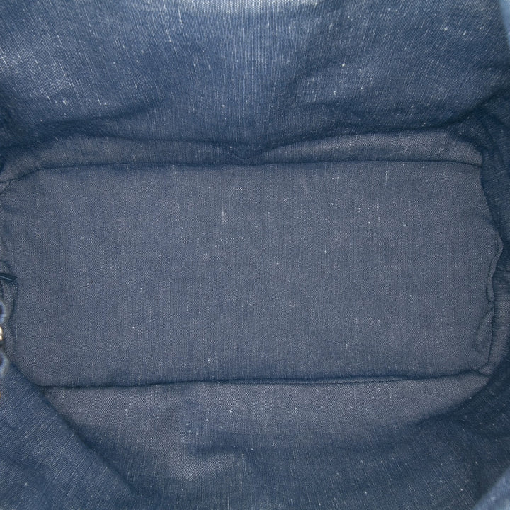 Quilted Denim Medallion Backpack Blue - Gaby Paris