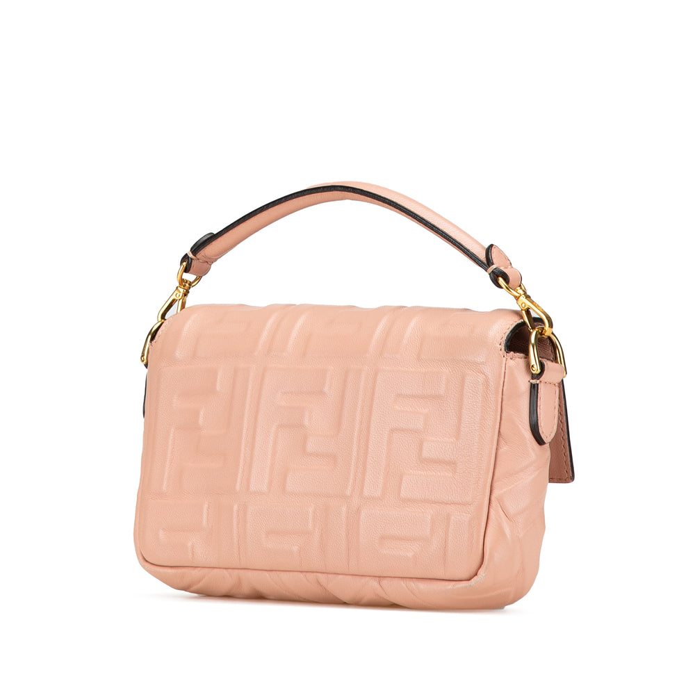Mini Embossed Zucca Baguette Satchel Pink - Gaby Paris