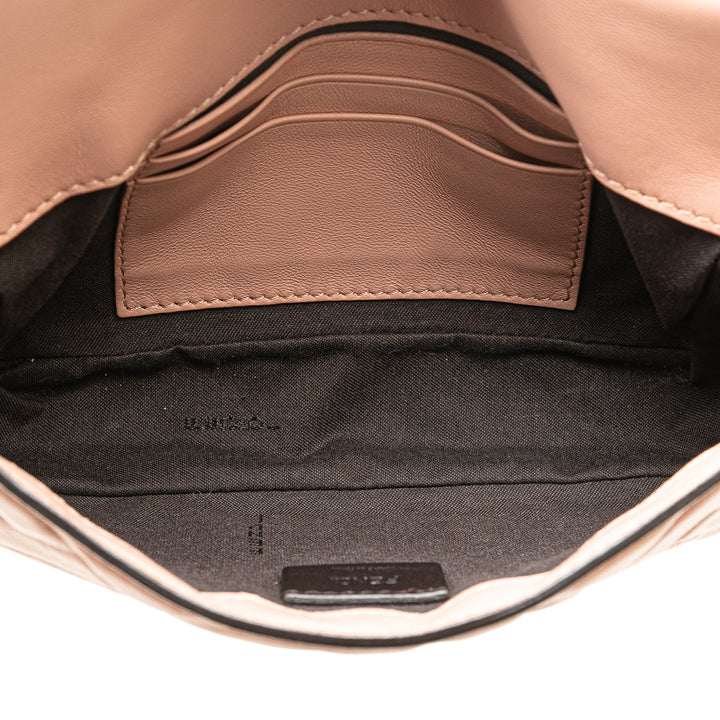 Mini Embossed Zucca Baguette Satchel Pink - Gaby Paris