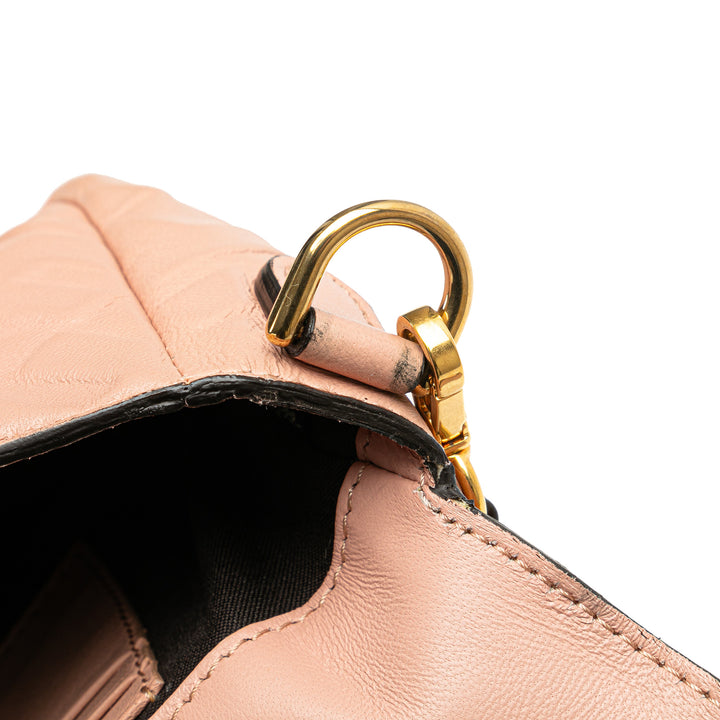 Mini Embossed Zucca Baguette Satchel Pink - Gaby Paris